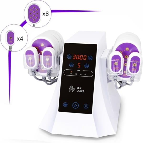 12 Pads 5mw Led Laser Body Slimming Fat Burning Beauty Spa Machine