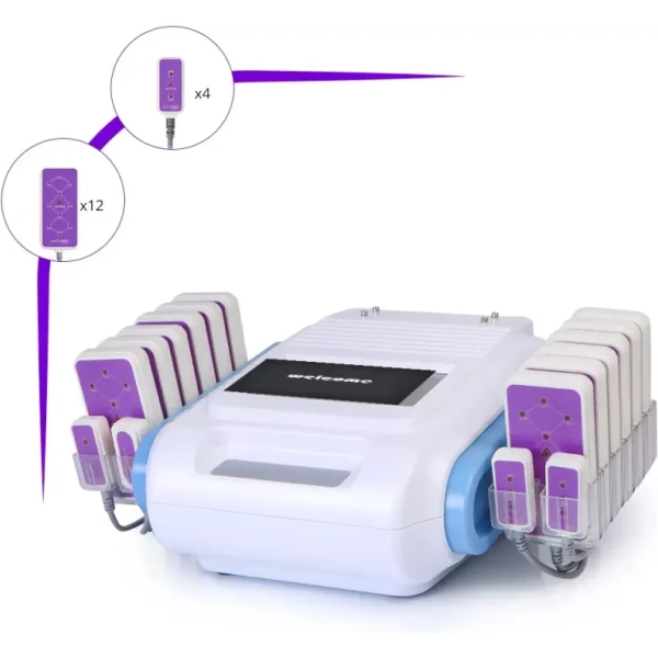 160mw Lipo Laser Weight Loss Fat Burning Removal 12 Big 4 Small Pads