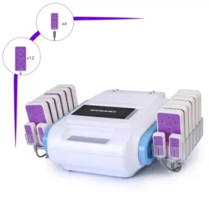 MYCHWAY 160mw Lipo Laser Weight Loss Fat Burning Removal 12 Big 4 Small Pads