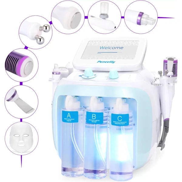 7-in-1 Facial Cleaner Hydro Spa Dermabrasion Ultrasound Skin Care Beauty Machine