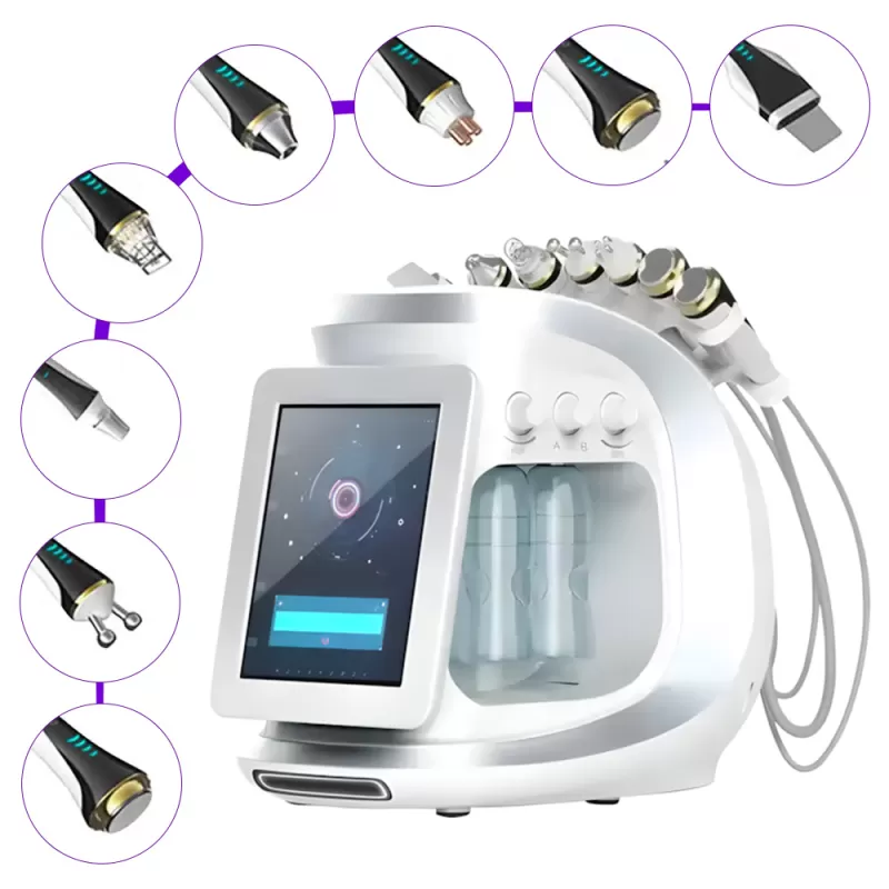 MYCHWAY 8In1 Smart Ice Blue Facial Care Machine For Cleansing, Hydration, Skin Lifting