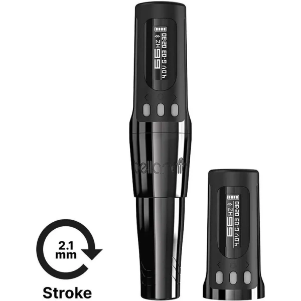 Bellar Air Stealth Black 2.1 mm Stroke Wireless PMU Machine (2 Batteries Included)