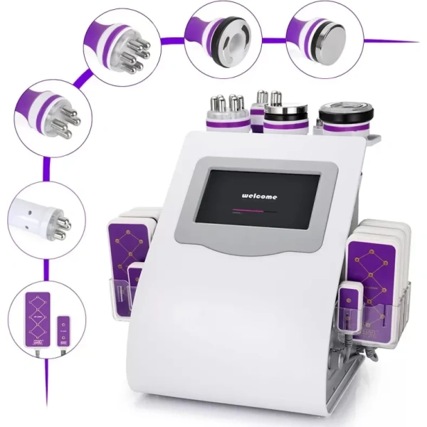 Professional 6 In1 Cavitation 40K Radio Frequency Vacuum Body Slimming Beauty Equipment