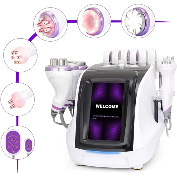 Ultrasonic Cavitation Machine 6 in 1 80k Body and Face Comprehensive Care for Home Use